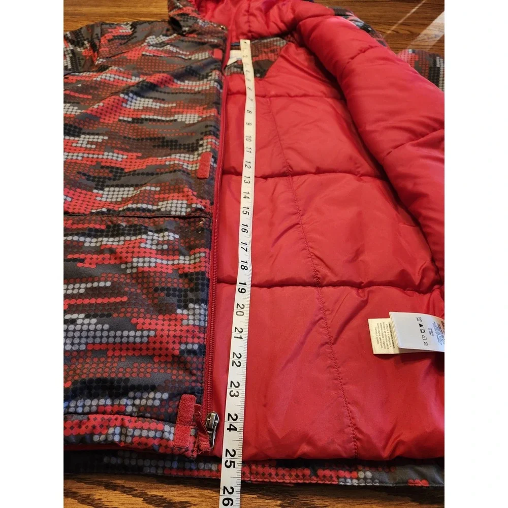 Columbia Jacket Youth‎ Large Boys Lightning Lift Hooded Winter Ski Coat Red